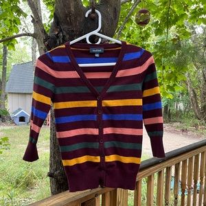 Mod cloth striped cardigan